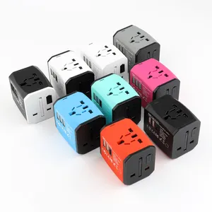 new custom smart world universal travel adapter with usb fast charger power plug for European UK US Australia