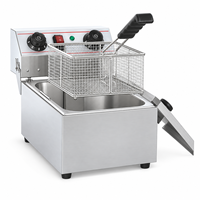 Friteuse à poulet électrique professionnelle en acier inoxydable robuste pour cuisine de restaurant, à chauffe rapide et haute température, pour la vente en gros