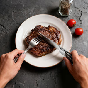 Couteau <span class=keywords><strong>Laguiole</strong></span> en acier inoxydable martelé personnalisé avec manche en bois de Pakka, couteau à dîner et à steak de 4 pouces, finition mate, ensemble de couverts - Product Image 5