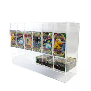 사용자 정의 Tcg Yugioh Po Kemond 부스터 팩 디스플레이 도매 3 또는 6 슬롯 아크릴 부스터 팩 디스펜서 - Product Image 1