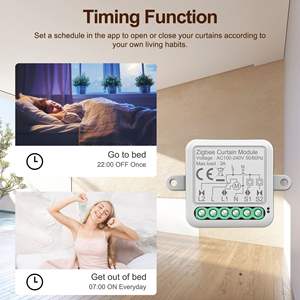 Interruptor de Cortina Inteligente Tuya Zigbee, Controlador Eléctrico Inalámbrico con WiFi para Casa, Hotel, Autocaravana (16A/240V) - Product Image 4