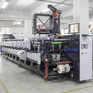 5 renk dar web inline flexo yazıcı rulodan ruloya karton kağıt baskı makinesi