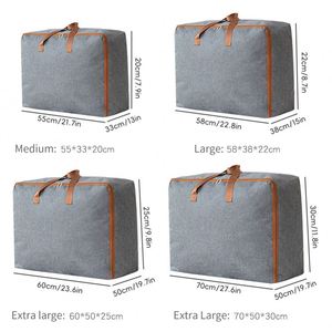 Nouveau sac de rangement pliable grande capacité pour couettes, en tissu cationique, sac de déménagement, sac de rangement pliable, organisateur de vêtements et couettes pour la maison - Product Image 2