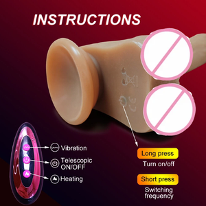 Vibrador Realista con Control Remoto y Función Telescópica, 100% Impermeable, Ecológico, Masajeador para Adultos OEM - Product Image 5