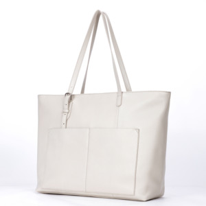 Nouveau Grand femmes Marques <span class=keywords><strong>Beige</strong></span> Blanc couleur Pleine Fleur En <span class=keywords><strong>Cuir</strong></span> De Vachette Fourre-Tout Sac À Main avec BAS MOQ personnalisé étiquette - Product Image 3