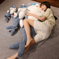 Mignon requin chat en peluche populaire dessin animé sac breloque poupée cadeau oreiller poupée jouets pour enfants