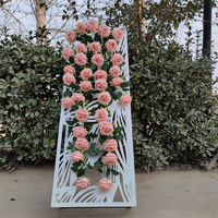 Guirlande de fleurs décoratives pour décoration de fête de mariage Eucalyptus Verdure plafond rose Fleurs artificielles Guirlande