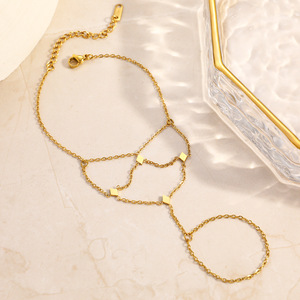 Pulsera de Cadena Geométrica, Chapada en Oro de 18k, Aleación de Zinc, Joyería Minimalista y Elegante para el Verano - Product Image 4