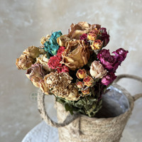 Vente en gros en vrac de fournitures pour fleuriste Bouquet de fleurs de pivoine en soie artificielle pour mariage avec tige pour décoration événementielle