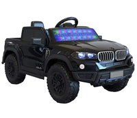 Camion télécommandé pour enfants style Noël, avec lumières LED, batterie 12V, pièces de course, jouets pour bébés, extérieur