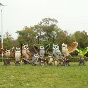 Scultura Moderna di <span class=keywords><strong>Gufo</strong></span> in Resina per Decorazione Ufficio, Parco, Patio, Regalo Portafortuna Feng Shui in Vendita - Product Image 4