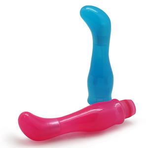 Jouet pour adultes Perfect G Vibe, vibrateur flexible pour point G, vibrations multi-vitesses, matériau TPE ABS imperméable, rose, transparent, bleu transparent, genres - Product Image 5