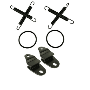 Cross Border Motorcycle Exhaust Muffler Pipe <b>Bracket</b> Kit <b>Black</b> Steel Hanger For 87-06 Yamaha YFZ 350 - Product Image 1