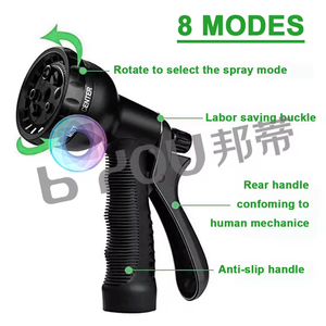Expandable 8 Nozzles Brass Thread Connectors with a for Watering Plants, Washing Cars & <b>Pets</b>, <b>Cleaning</b> Yard - Product Image 5