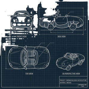 Escultura de Coche en Acero Inoxidable Pulido a Espejo |   Arte de Lujo para Exteriores - Product Image 6