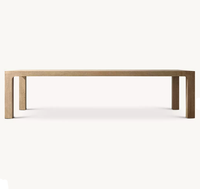 Table à manger rectangulaire contemporaine en chêne RH OEM, mobilier de salle à manger écologique pour ferme et appartement