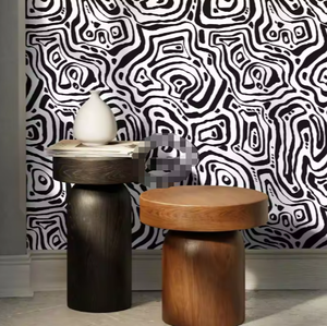 Papiers peints de lignes abstraites noires et blanches Décoration de la maison auto-adhésive 3d - Product Image 3