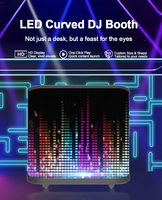 Dj Station Façade Bureau Stand Table Portable Booth Led Vidéo Mur Écran D'affichage Dj Booth