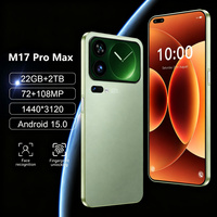 Smartphone Original M17 ProMax 7.3" HD 7800mAh Deca Core 108MP Double SIM LTE CDMA Déverrouillage par Reconnaissance Faciale et Empreinte Digitale Version Globale Vente Flash