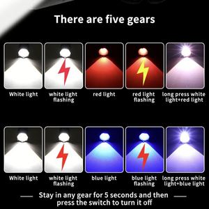 Linterna Wosen de Doble Fuente de Luz, Multifunción, con Pantalla Digital, Zoom, Láser Blanco, de Largo Alcance, Conveniente para Exteriores - Product Image 5