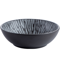 Bol de service moderne en grès céramique fait main, sans plomb, compatible lave-vaisselle, pour soupes, desserts et salades, noir mat, grande capacité