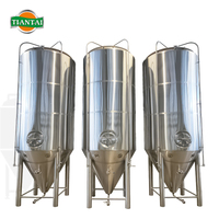 Fermenteur à bière de 18 000 L, cuves de fermentation coniques, dimensions conçues, équipement de brasserie de haute qualité, fermentation