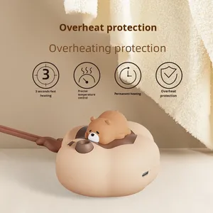 <span class=keywords><strong>Chauffe</strong></span>-mains de poche portable hiver USB rechargeable Animal mignon <span class=keywords><strong>Chauffe</strong></span>-mains électrique réutilisable avec lumière et lanière - Product Image 4