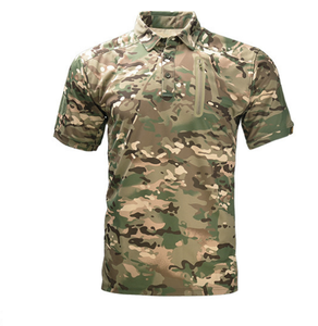 เสื้อโปโลผู้ชาย DFT03 ODM OEM คอสเพลย์ สีเขียวดำ ลายพรางกลางคืนสีดำ ลายพราง CP  เสื้อยืดโปโลแบบยืดหยุ่นสำหรับกิจกรรมกลางแจ้ง - Product Image 1