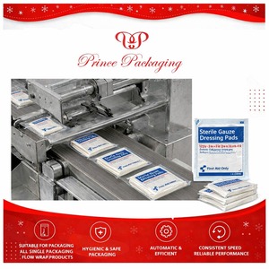 Machine d'emballage automatique Prince pour les compresses de gaze stériles, emballage en sachet plastique - Product Image 1