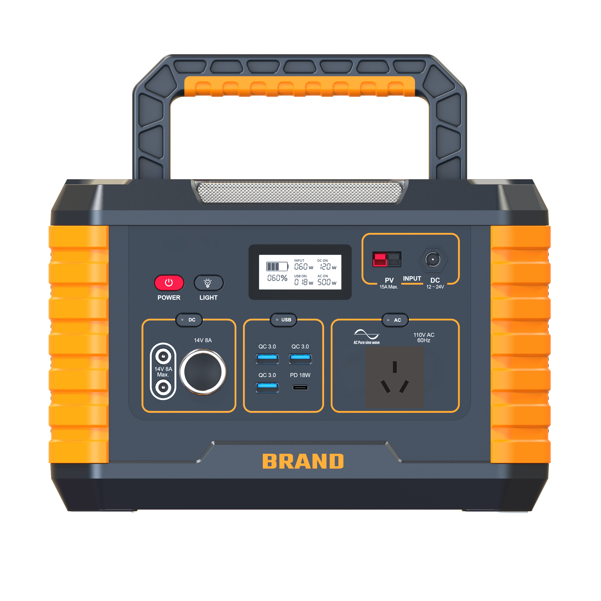 500w power station Portable energy storage box Household outdoor power supply standby 110v fire emergency power suppl