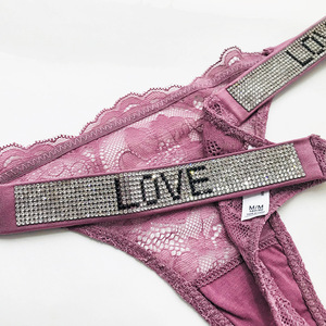 U345 nuovo Design di lusso paillettes maglia fiore Sexy cavallo <span class=keywords><strong>aperto</strong></span> mutandine da donna infradito - Product Image 4