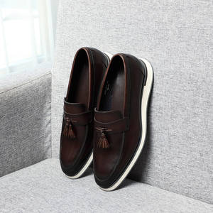 Zapatos Oxford de Cuero Genuino para Hombre, de Alta Calidad, Personalizados, con Punta Cuadrada, Casuales, Suaves y Cómodos, Elegantes para Caminar al Aire Libre - Product Image 4