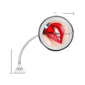 Dönme dönen tuvalet masası aydınlatma 10X büyüteçli ayna makyaj ışık LED büyüteç Vanity lamba 360 derece - Product Image 1