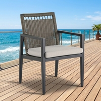 Ensemble de table et 4 chaises de jardin pour l'extérieur, mobilier de jardin, ensemble de table à manger d'extérieur pour la plage
