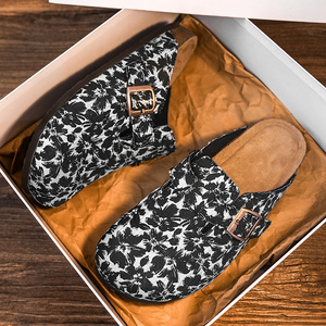 Nouvelles <span class=keywords><strong>Sabots</strong></span> Japonais pour Hommes, Conception 3D, Imprimées, Confortables, à Boucle, en Liège, Sandales, Chaussures Tendance, Tailles 36-45, Pantoufles d'Usine - Product Image 1