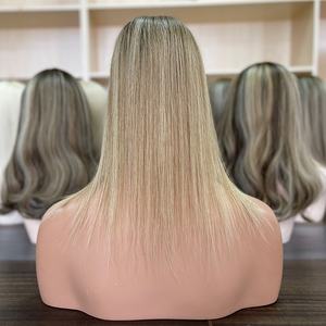 Postiche vierge européenne naturelle 5.5*2.75 base en soie facile à installer <span class=keywords><strong>liberté</strong></span> doux et lisse topper pour les femmes - Product Image 6