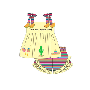 GSPO3102 CUSTOM Little Active Girl 4th of july Print Outfits Kids Wholesale Sleeveless Set Girl Child - Product Image 2