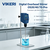 Nouveau design Mélangeur de laboratoire VIKERI OS-Pro Series Agitateur suspendu haute vitesse avec mémoire de vitesse intelligente Capacité 20L/40L/70L Acier inoxydable 316L