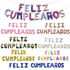 Globos <span class=keywords><strong>de</strong></span> Papel <span class=keywords><strong>de</strong></span> Aluminio con Letras Mayúsculas 'Feliz Cumpleaños' en Español para Decoración <span class=keywords><strong>de</strong></span> Fiestas con Helio, Globos <span class=keywords><strong>de</strong></span> Cumpleaños - Product Image 5