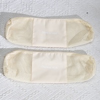 Sac de rangement en maille de coton à fond rond avec logo personnalisé, idéal pour le bowling, le badminton, ou comme pochette cadeau à cordon de serrage