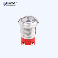 Buzzer piézoélectrique industriel étanche, boîtier en acier inoxydable, alarme sonore 16mm 19mm 22mm avec indicateur lumineux LED