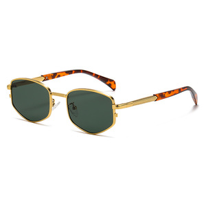 Oem Classical Full Rim Light Weight Unisex Luxury <b>Black</b> Gold <b>Rectangle</b> Metal Frame UV400 <b>Sunglasses</b> Wholesale High Quality - Product Image 2