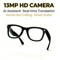 Lunettes Intelligentes Meta avec Caméra 1300W, Transfert WIFI, Contrôle par Geste, ChatGPT, pour Hommes et Femmes, Extérieur, IA