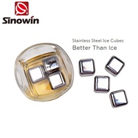 Hot Sell Whiskey Stone Ice Cube en acier pour ensemble de refroidissement réutilisable