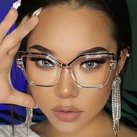 Nouvelles montures de lunettes tendance rétro œil-de-chat style Instagram, classiques européennes et américaines, décontractées et polyvalentes