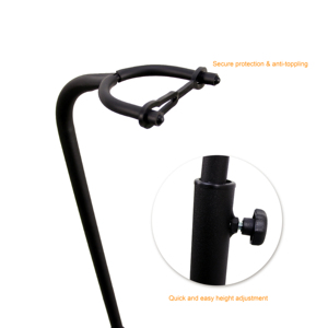 Support de guitare en métal durable K-701B-1 à double écran et rangement avec support de manche - Product Image 6