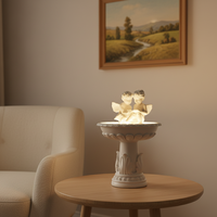 Lampe aromatique sculpturale en forme de colonne romaine, diffuseur d'aromathérapie artistique en résine USB-C, veilleuse LED durable peinte à la main
