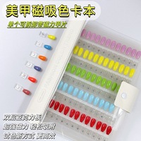 Livre d'affichage magnétique pour faux ongles, album de rangement transparent en acrylique anti-poussière pour nuancier de couleurs, idéal pour échantillons de manucure en salon de beauté