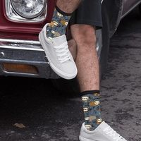 Chaussettes mi-mollet grises confortables avec adorables imprimés de paresseux Chaussettes décontractées drôles pour enfants et adultes Vente en gros/personnalisable