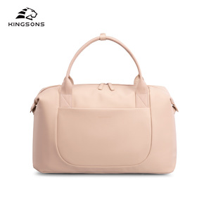 Kingsons Pink Women's Tote Bag Large Capacity Polyester Solid Color Everyday Use - Product Image 5